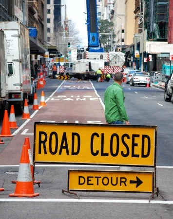road closed - detour
